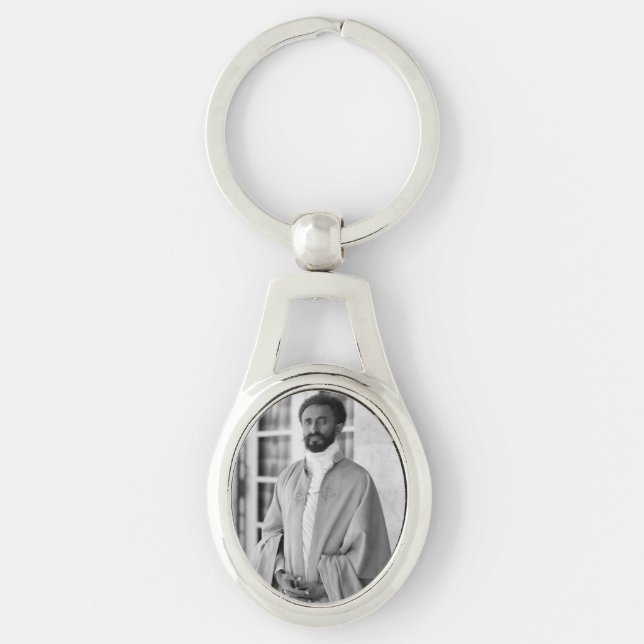 Jah Rastafari Haile Selassie I HIM Keychain (Front)