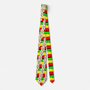 Jah Rastafari Haile Selassie Warrior Emperor Neck Tie
