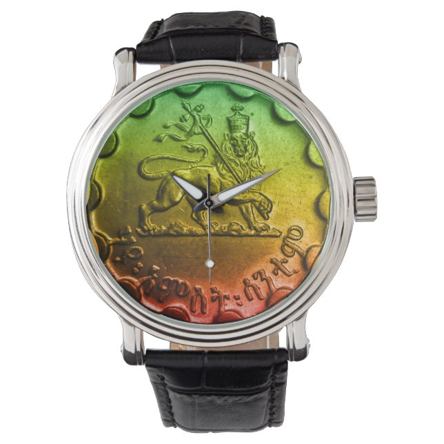 Jah Rastafari Lion Watch (Front)