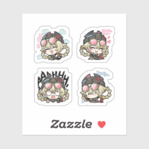 Jahoda Genshin Impact 4 Pack Sticker Sheet