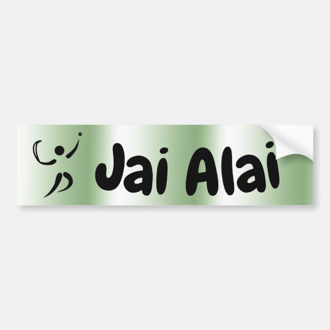 Jai Alai Green Bumper Sticker