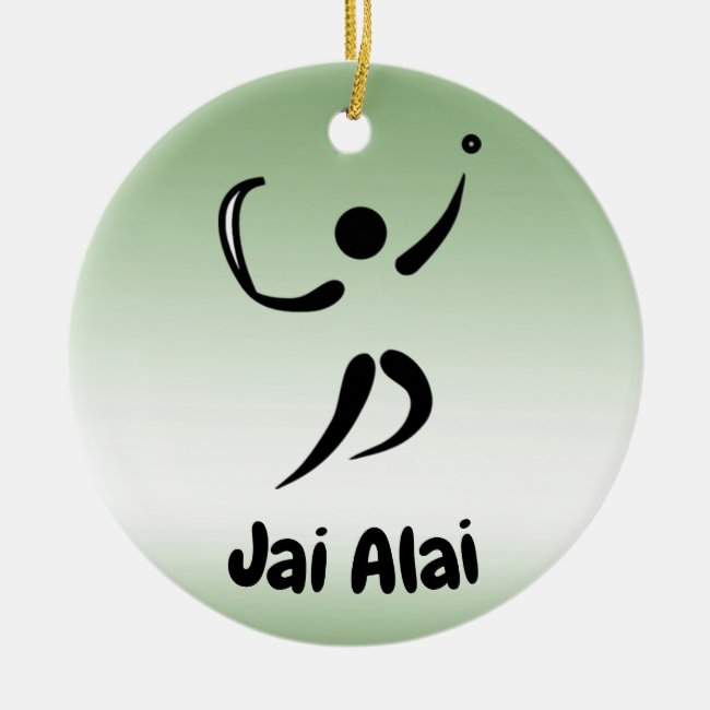 Jai Alai Green Ceramic Ornament