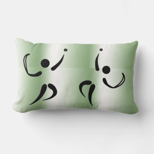 Jai Alai Green Lumbar Pillow