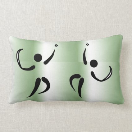 Jai Alai Green Lumbar Pillow