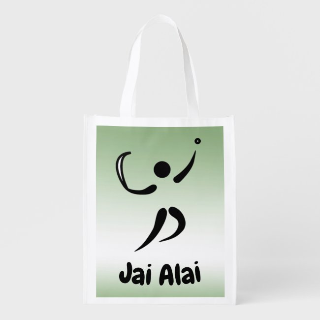 Jai Alai Green Reusable Grocery Bag