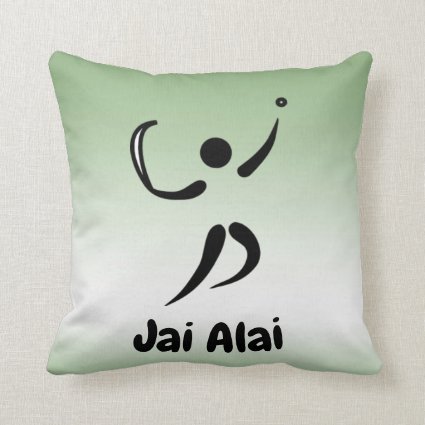 Jai Alai Green Throw Pillow