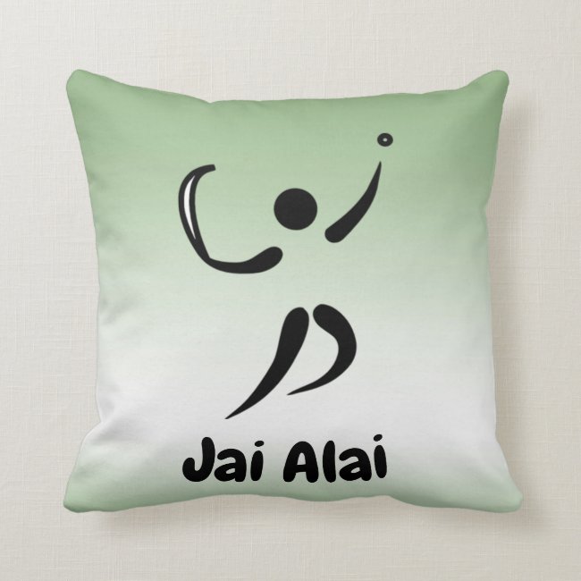 Jai Alai Green Throw Pillow