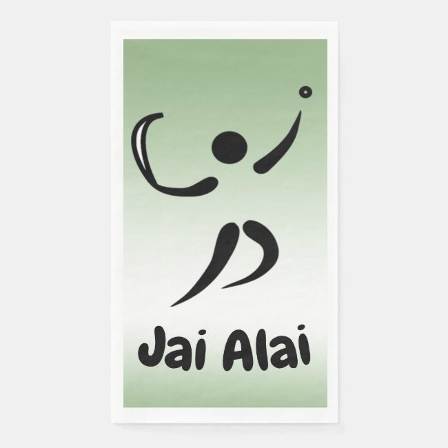 Jai Alai Set of Green Paper Guest Towels
