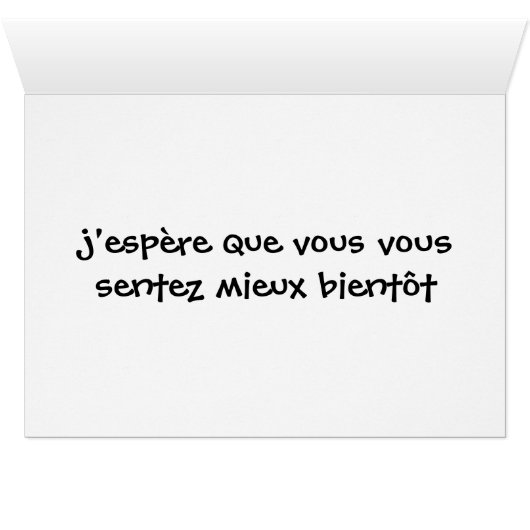 J'ai entendu vous etes malade (Inside Horizontal (Bottom))