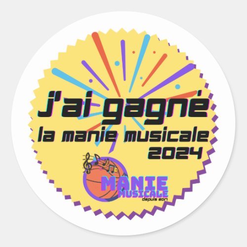 Jai gagn 2024 classic round sticker