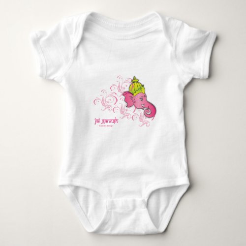 Jai Ganesh Elephant Designs Baby Bodysuit