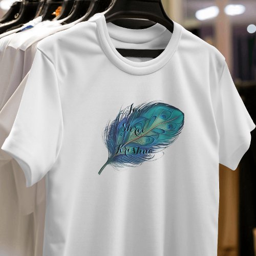 Jai Shree Krishnas Peacock Feather T_Shirt