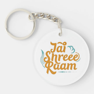 Jai Shree Ram Acrylic Keychain - Vibrant, Durable 