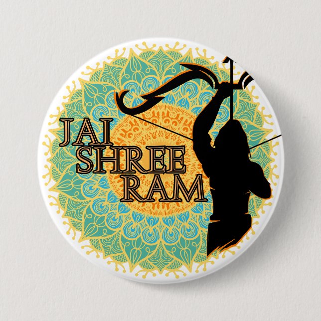 Jai Shree Ram  Button (Front)