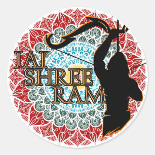 Jai Shree Ram Classic Round Sticker