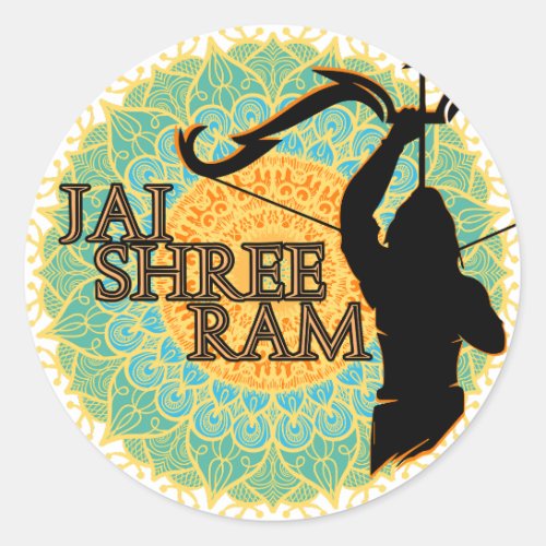 Jai Shree Ram  Classic Round Sticker