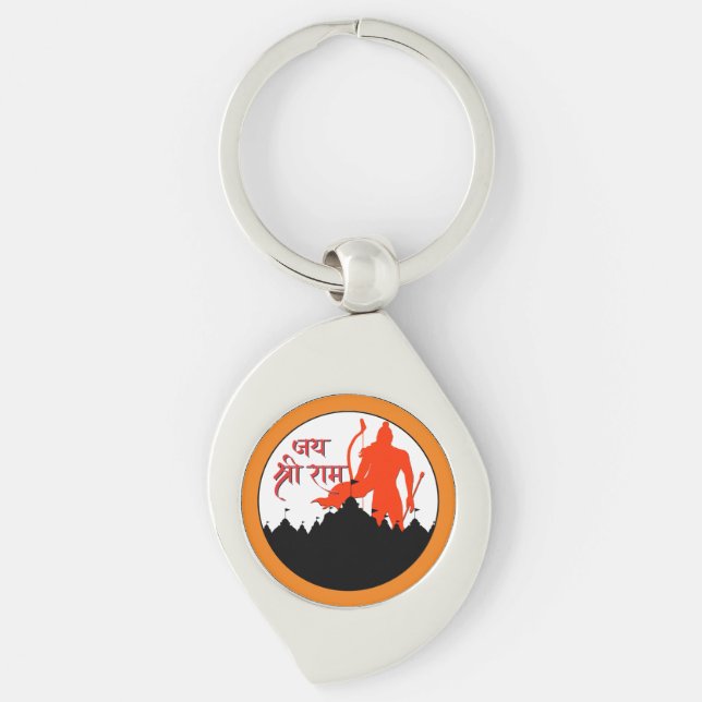 Jai Shree Ram Pran Pratishtha Keychain (Front)
