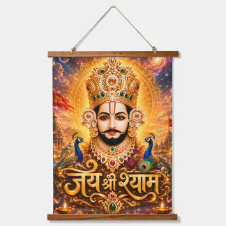 Jai Shri Khatu Shyam Ji Devotional Artwork Hanging Tapestry