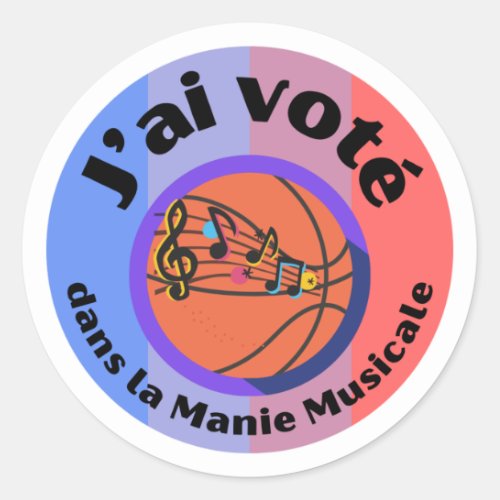 Jai vot  Generic Manie Musicale sticker