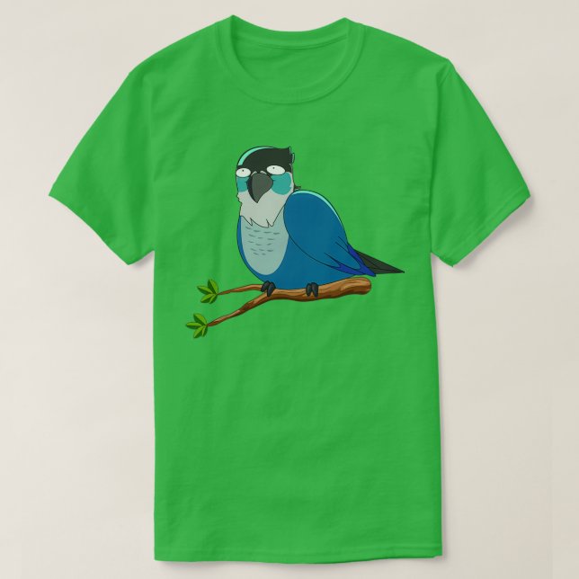 Jaiden animations cute funny eyes bird on a leaf p T-Shirt (Design Front)