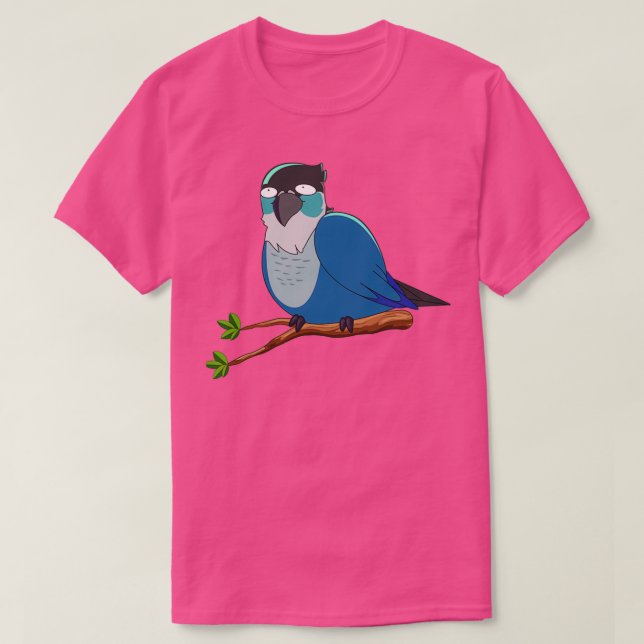 Jaiden animations cute funny eyes bird on a leaf p T-Shirt (Design Front)