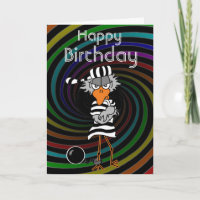 Jail Bird Birthday Card