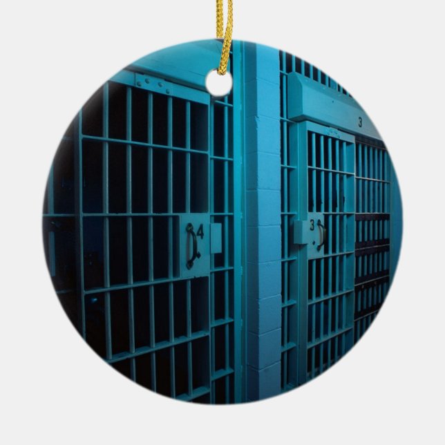 JAIL CELL CERAMIC ORNAMENT (Front)