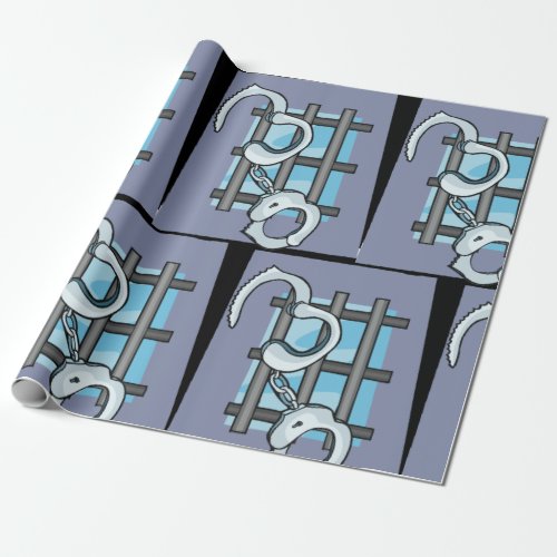 Jail Handcuffs Wrapping Paper