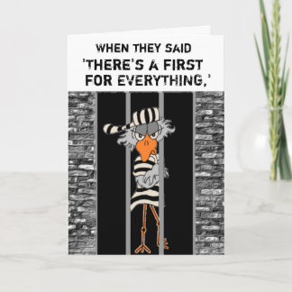 Jailbird Birthday Card