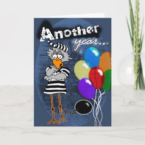 Jailbird Birthday Card