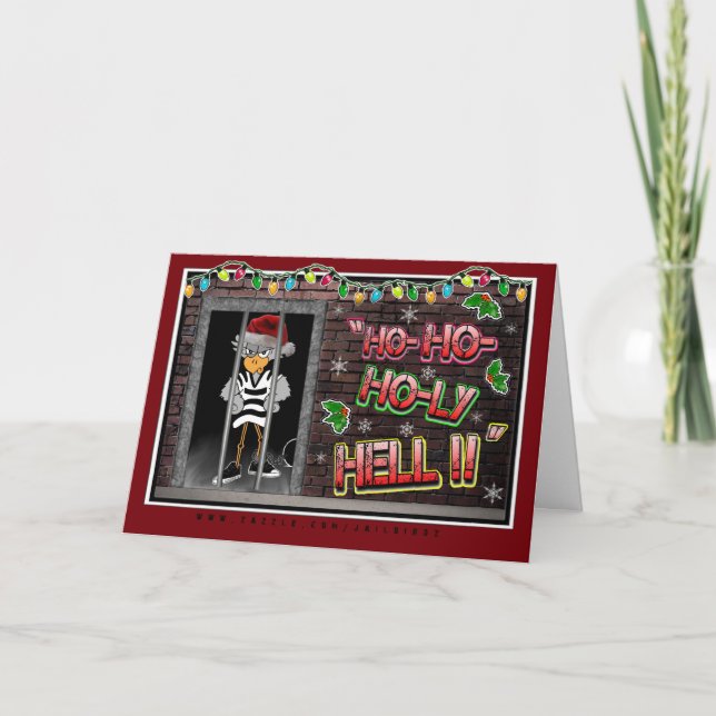 Jailbird Christmas card (Front)