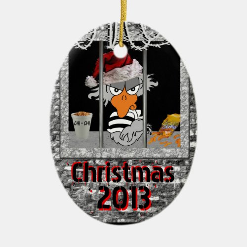 Jailbird Christmas ornament