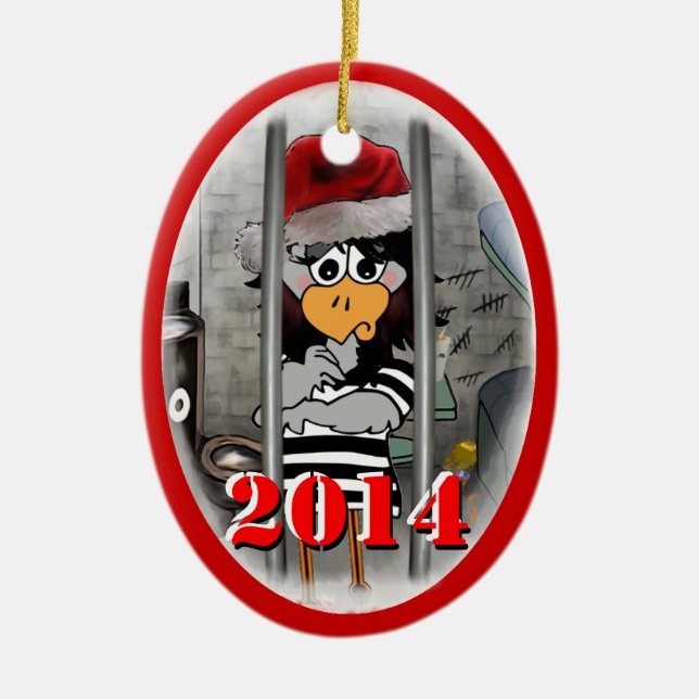 Jailbird Christmas Ornament 2014 (Front)