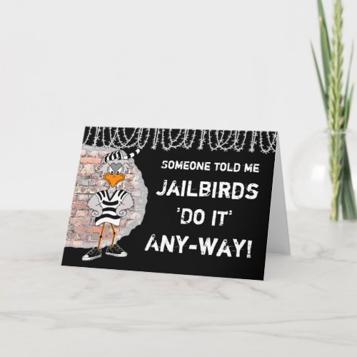 Jailbird greeting card
