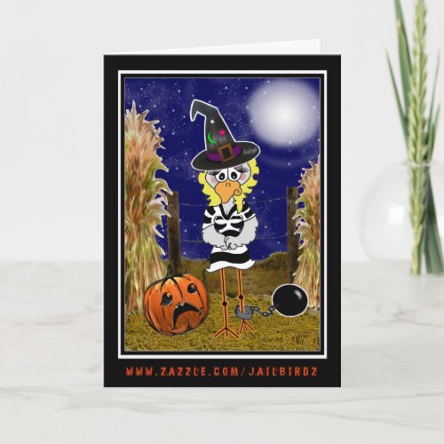 Jailbird Halloween Card