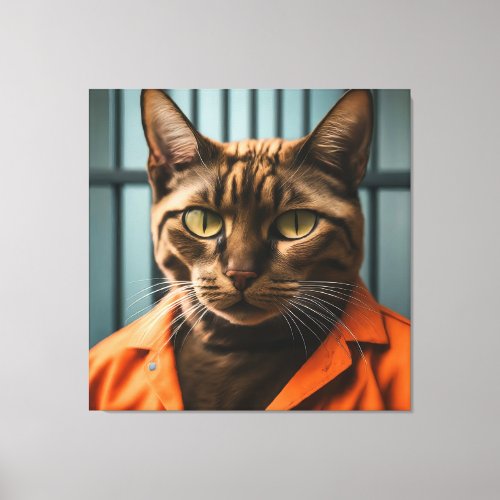 Jailhouse Meow Canvas Print