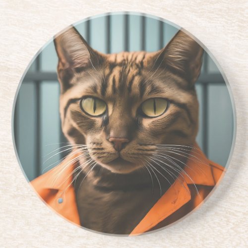 Jailhouse Meow Coaster