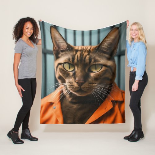 Jailhouse Meow Fleece Blanket