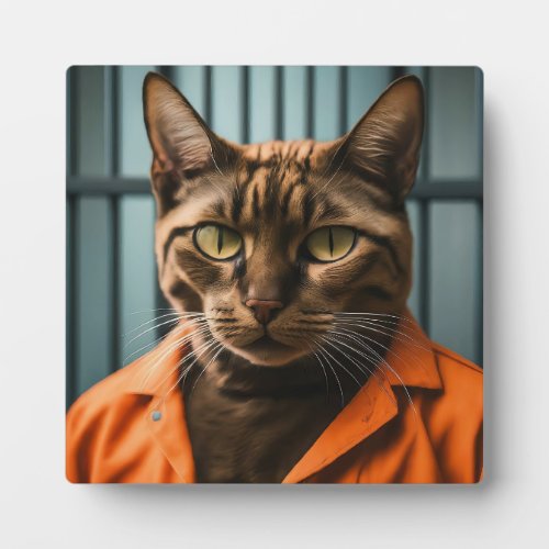 Jailhouse Meow Plaque