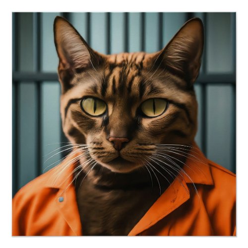Jailhouse Meow Poster