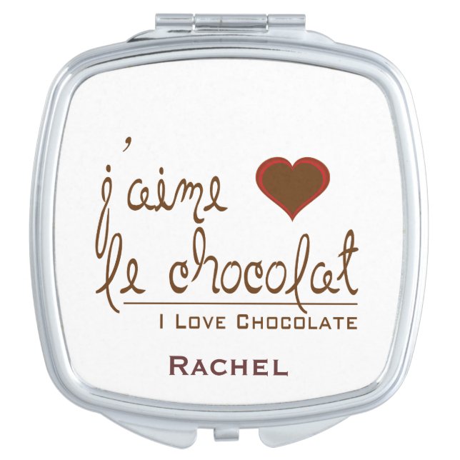 j'aime chocolate compact mirror (Front)