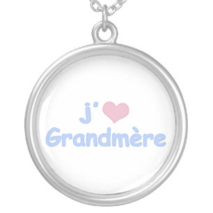 J'aime Grandmère (French) Silver Plated Necklace