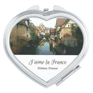 J'aime la France Compact Mirror (Heart)- Colmar