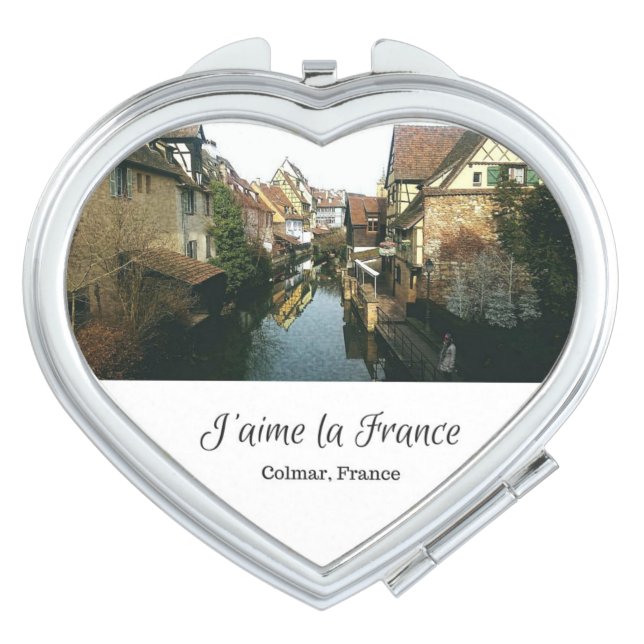 J'aime la France Compact Mirror (Heart)- Colmar (Front)