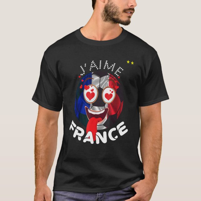 J'aime La France J'aime Le Football Maillot Pour L T-Shirt (Front)