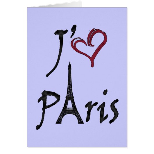 j'aime Paris Cards (Front)