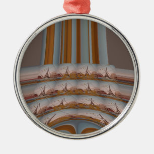 J'aime Paris (I Love Paris) Abstract Art Design Metal Ornament