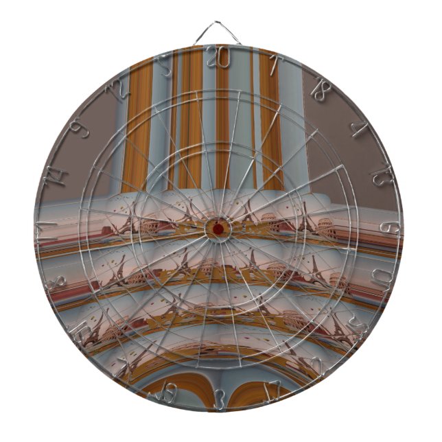 🇫🇷 J'aime Paris (I Love Paris)  Dartboard With Darts (Front)