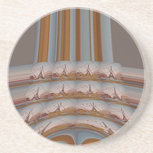 J'aime Paris ( I Love Paris ) Drink Coaster (Front)