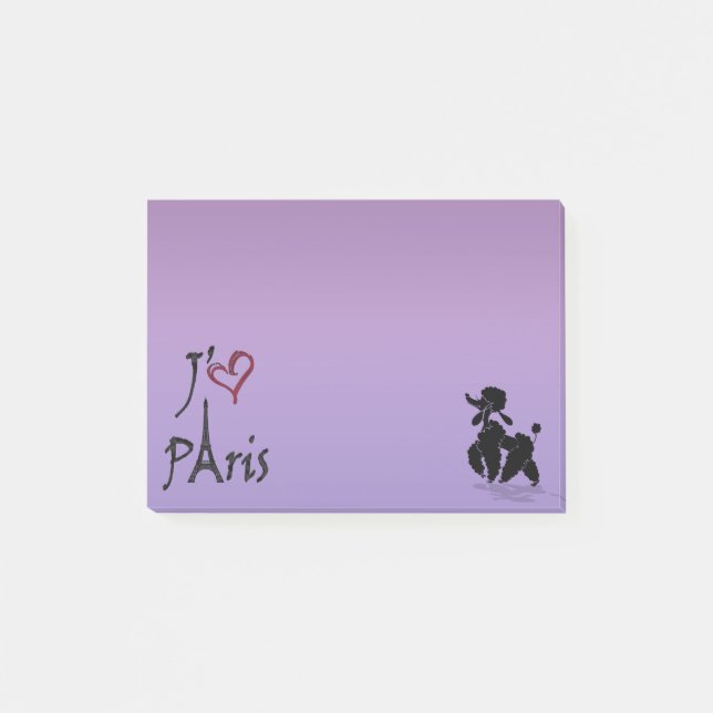 j'aime Paris' poodle Notes (Front)